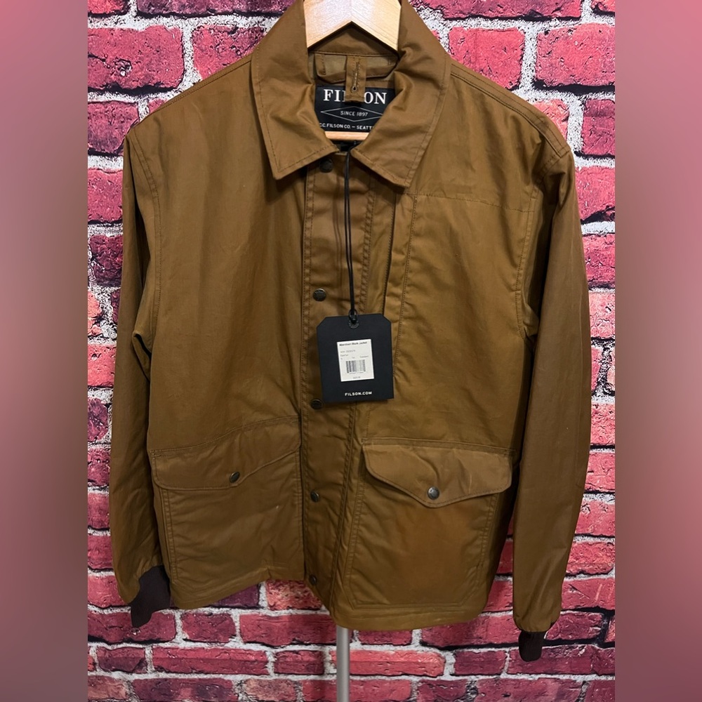 NWT Filson Aberdeen Work Jacket, Waxed Jacket, Tan, Small